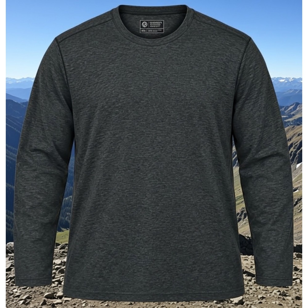 Mondetta Outdoor Project XXL Gray Long Sleeve Performance Shirt Plus Size
